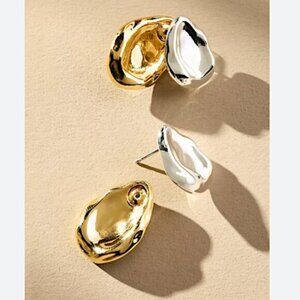 NEW~ Anthropologie The Petra Mixed Flat Post Earrings